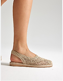 kadın hasır klasik babet